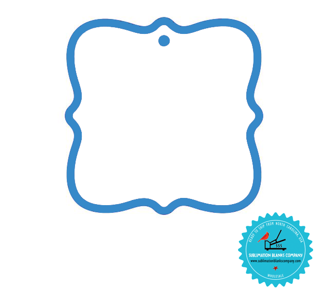 Square MDF Benelux Prague Decorative 2-Sided Christmas Holiday Ornament Sublimation Blank. Also laserable!