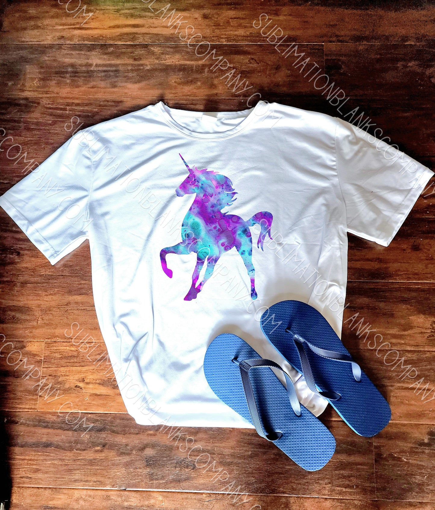 Unisex White Short Sleeve Polyester T-Shirt for Sublimation Blank! 95% Polyester