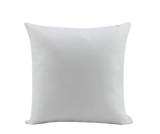 15.5" Square Natural or White Linen Burlap Pillow Cover Sublimation Blank