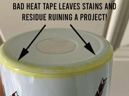 Clear Sublimation Heat Tape Eliminates Dreaded Staining