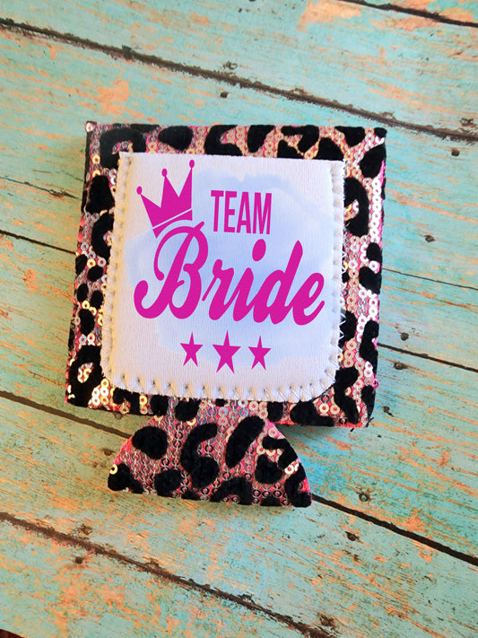 Sequin Neoprene Sublimation Koozies with Pockets Add Interest