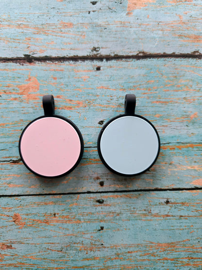 Silicone 2- sided Blank Round Silent Pet Tag! Perfect for laser engraving!