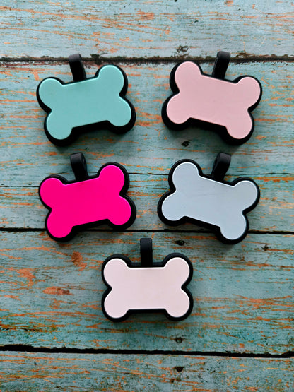 Silicone 2- sided Blank Bone Silent Pet Tag! Good for laser engraving!