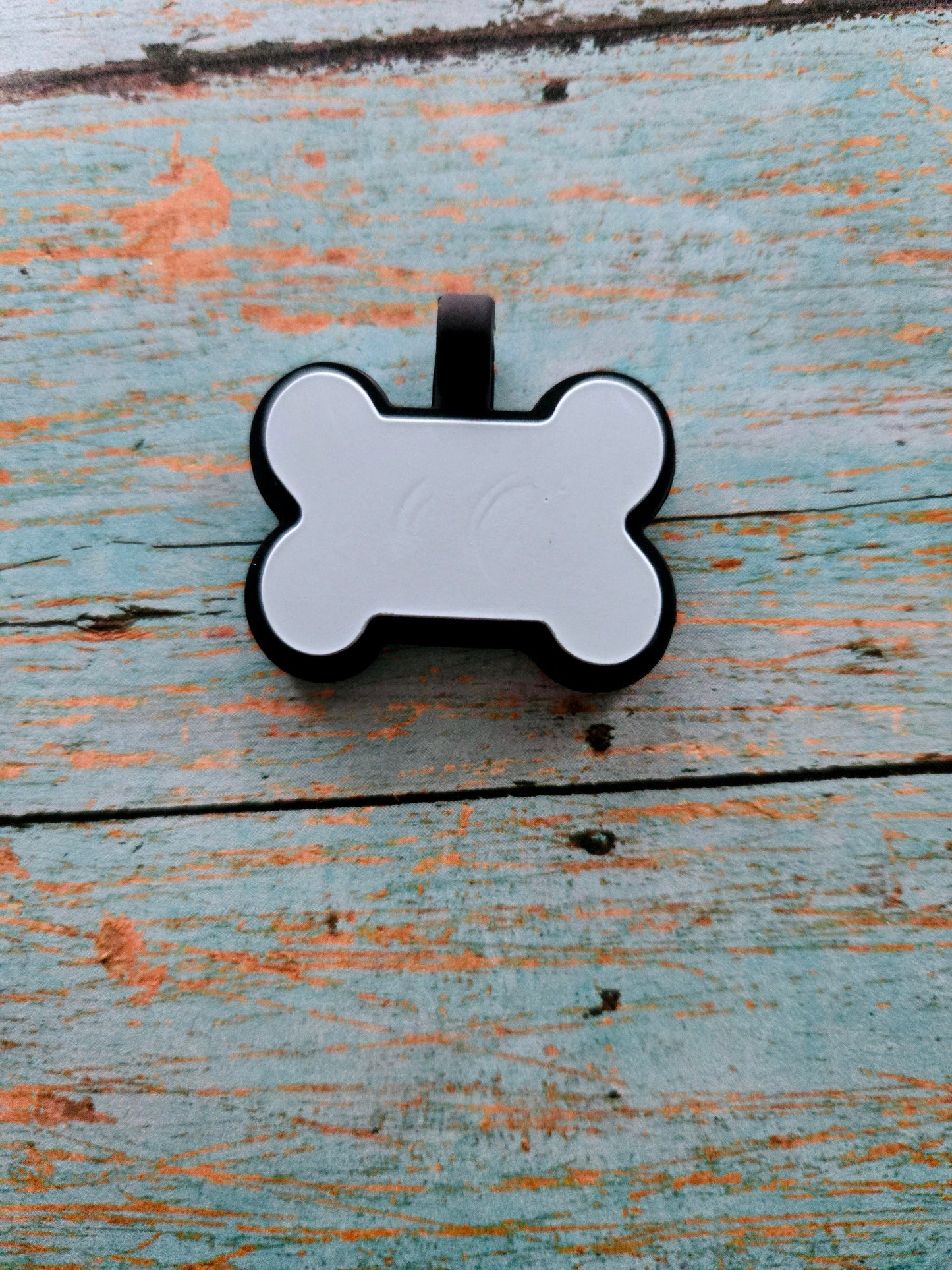 Silicone 2- sided Blank Bone Silent Pet Tag! Good for laser engraving!