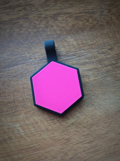 Silicone 2- sided Blank Pentagon Silent Pet Tag! Good for laser engraving!