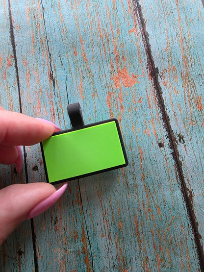 Silicone 2- sided Blank Rectangle Silent Pet Tag! Good for laser engraving!