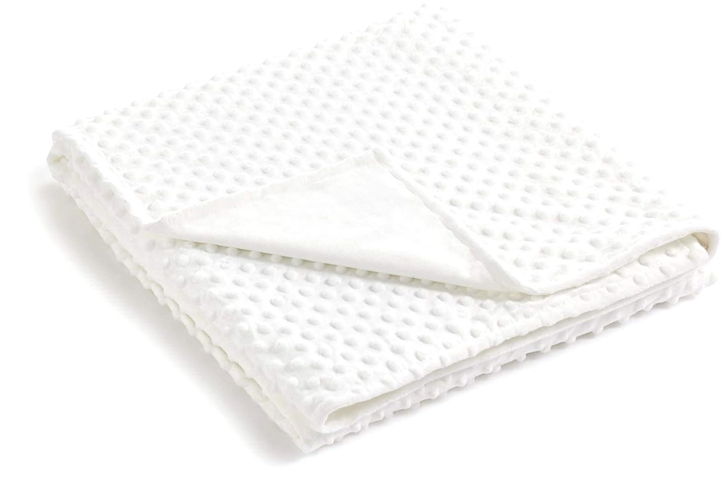 54" x 30" Soft White Minky Dot Baby Blanket Sublimation Blank