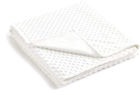 54" x 30" Soft White Minky Dot Baby Blanket Sublimation Blank