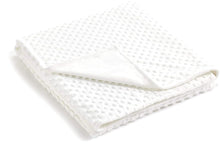 Load image into Gallery viewer, 54&quot; x 30&quot; Soft White Minky Dot Baby Blanket Subimation Blank
