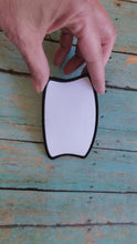 Load and play video in Gallery viewer, Inverted Rectangle Hat Patch Sublimation Blank with Black Trim
