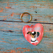 Load image into Gallery viewer, Heart 2-sided Pet ID Tag Sublimation/Laserable Blank with Hanging Ring
