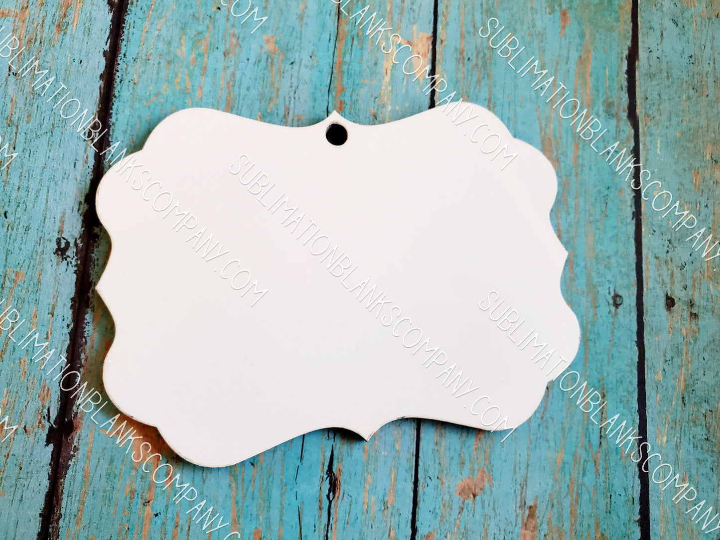 MDF Benelux Rectangle 2-Sided Christmas Holiday Ornament Sublimation Blank. Also laserable!