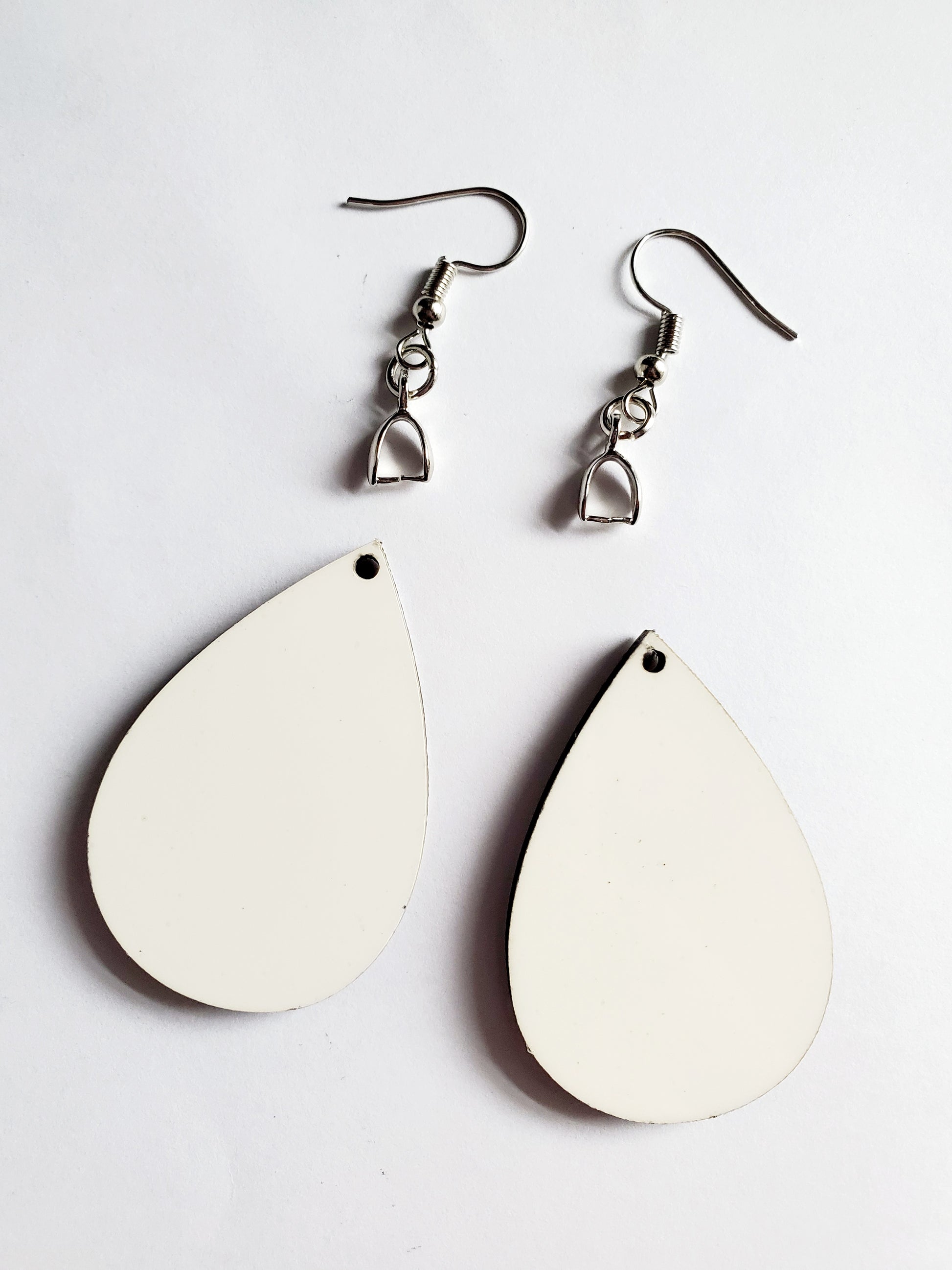 Pair of Teardrop Shape MDF Earrings with Hanging Hardware (set of 2). –  Sublimation Blanks Company