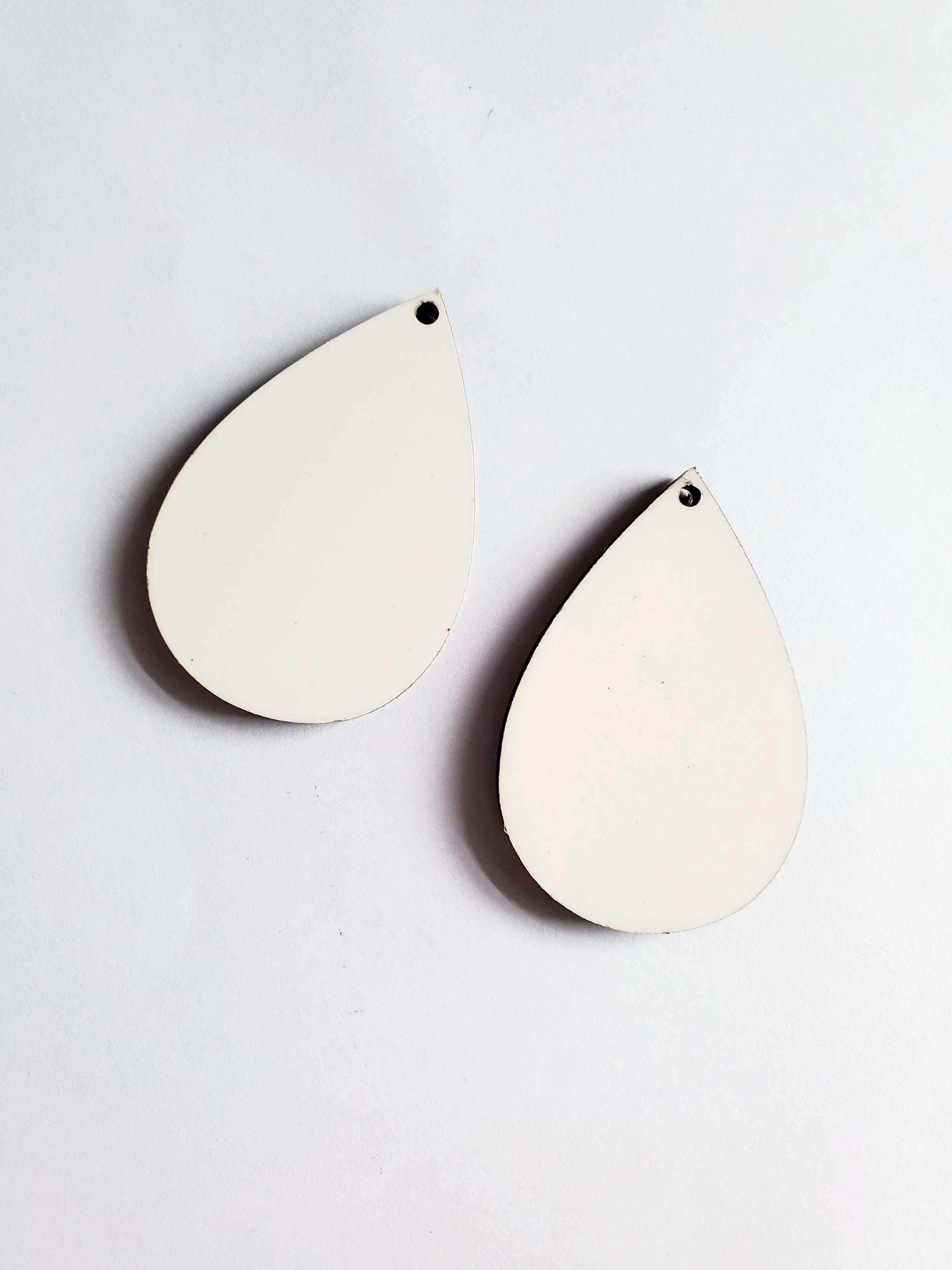 blank Aluminum dangle earrings for sublimation white Aluminum round drop  earrings hot transfer printing consumables 15pair/lot