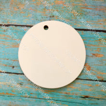 Load image into Gallery viewer, 3&quot; Round MDF 2-sided Christmas Holiday Ornament Sublimation Blank. Also laserable!
