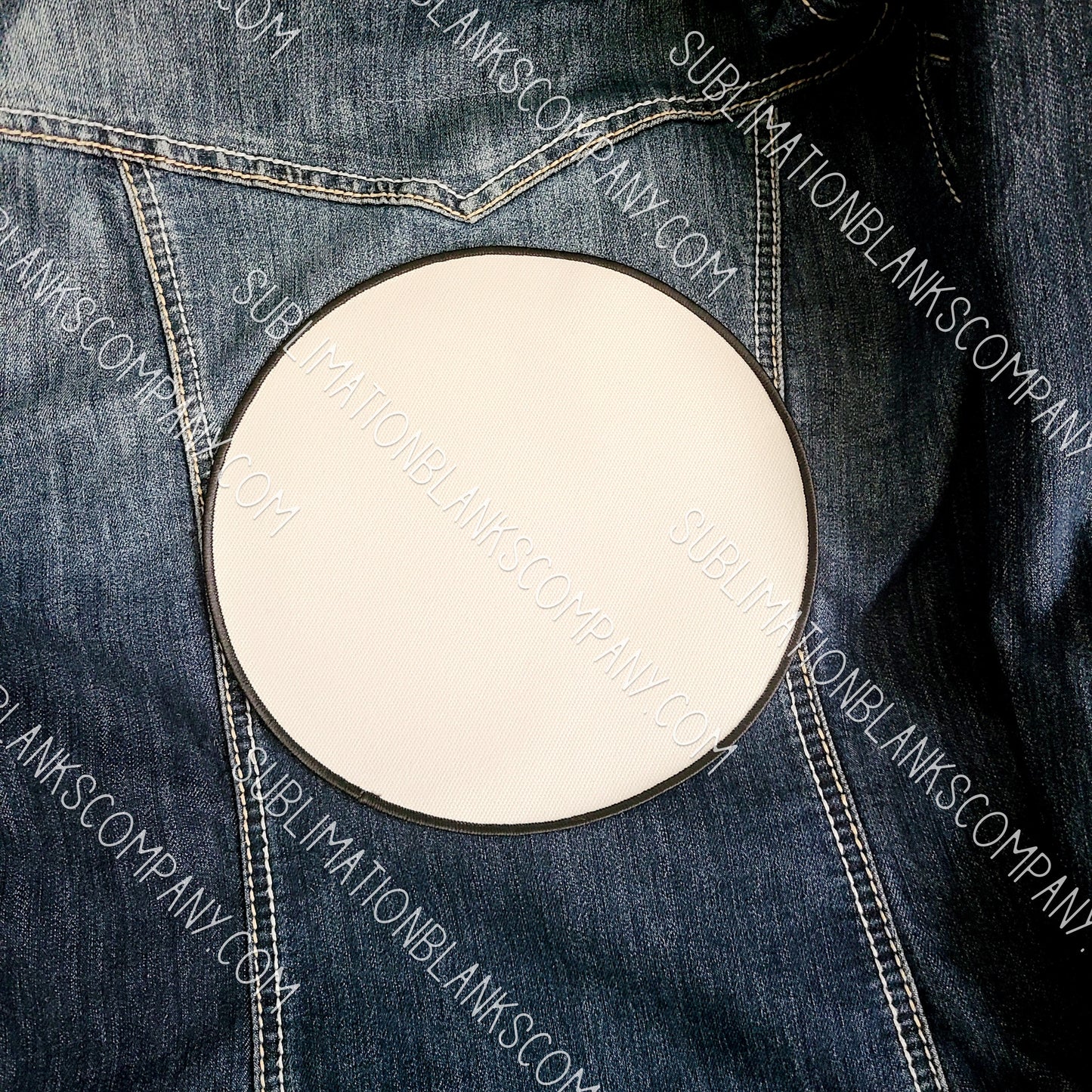 8" Round Back Patch Sublimation Blank