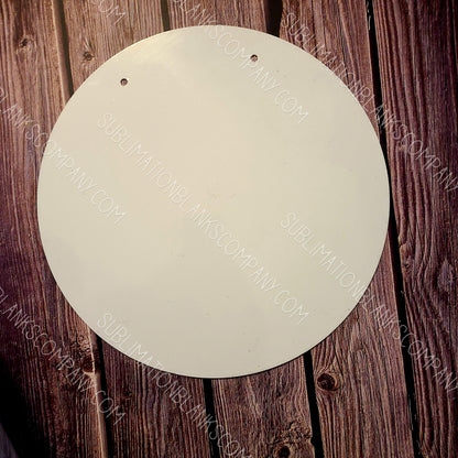 Aluminum 12" Round Wall or Door Hanger Circle Sublimation Blank. Laserable!