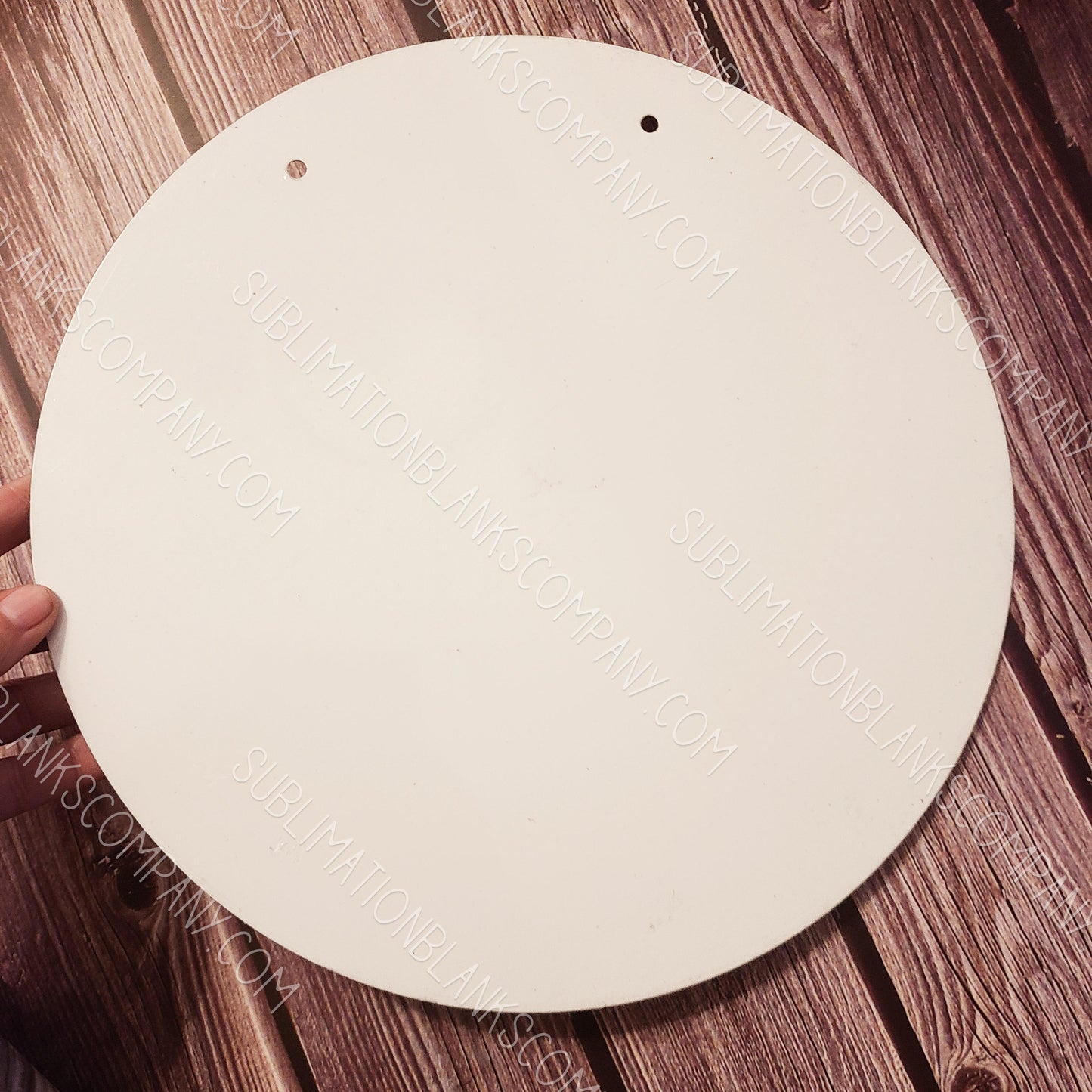 Aluminum 12" Round Wall or Door Hanger Circle Sublimation Blank. Laserable!