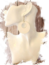 Load image into Gallery viewer, Round Earrings Sublimation Blank (2 pcs) + Hanging Hardware. Laserable!
