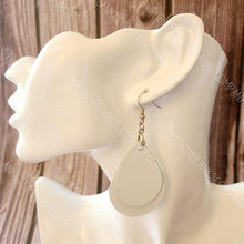 Load image into Gallery viewer, Pair of Double Teardrop Shape Aluminum Earrings with Hanging Hardware (set of 2) Sublimation Blanks. Laserable!
