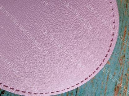 Circle Pink Faux Leather Hat Patch Sublimation Blank! 2.5" Round! PPU Leather. Laserable!