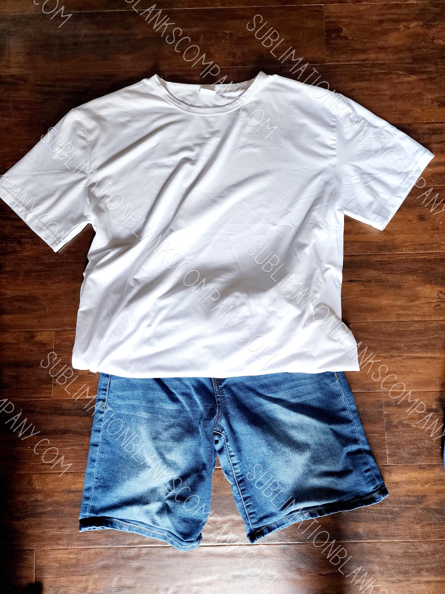Unisex White Short Sleeve Polyester T-Shirt for Sublimation Blank! 95% Polyester