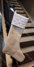 Load image into Gallery viewer, Farmhouse Burlap Linen Sublimation Blank Christmas Stocking!
