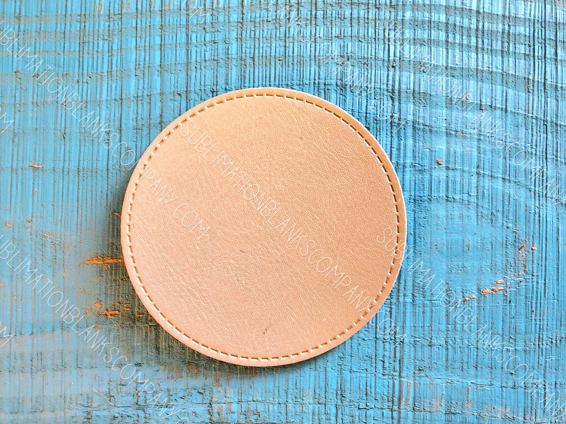 3 Circle Sandstone Faux Leather Hat Patch Sublimation Blank! Round! P –  Sublimation Blanks Company