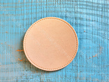 Load image into Gallery viewer, 3&quot; Circle Sandstone Faux Leather Hat Patch Sublimation Blank! Round! PU Leather. Laserable!
