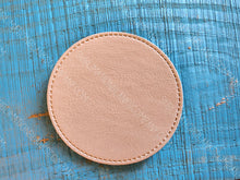 Load image into Gallery viewer, 3&quot; Circle Sandstone Faux Leather Hat Patch Sublimation Blank! Round! PU Leather. Laserable!
