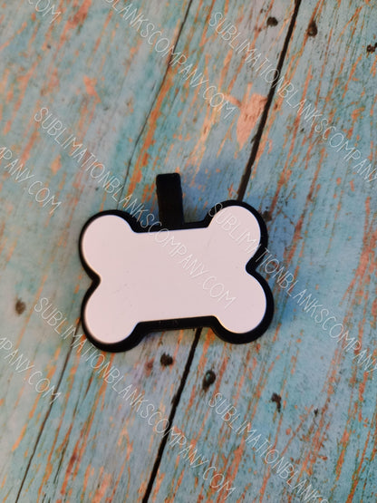 Silicone 2- sided Blank Bone Silent Pet Tag! Good for laser engraving!