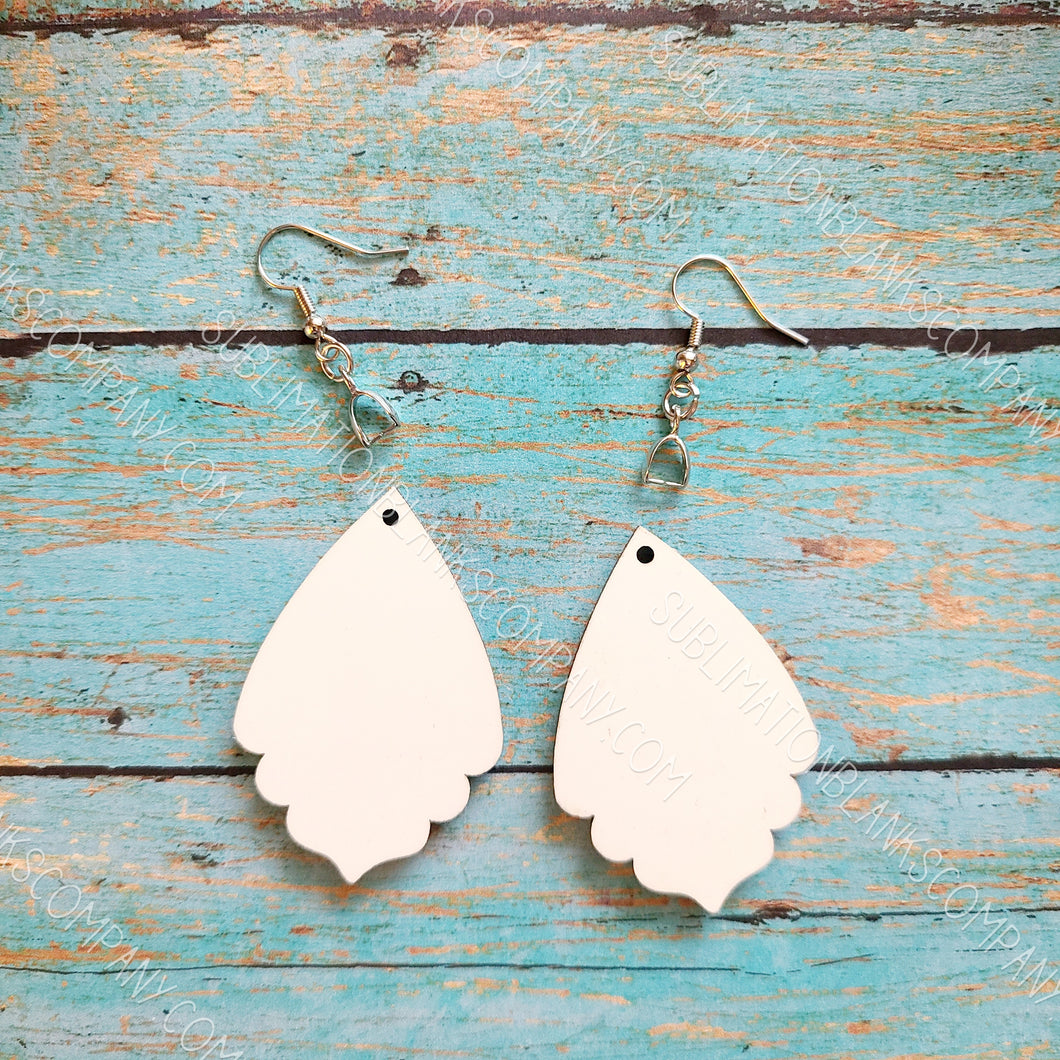 2-sided BOHO Earrings Sublimation Blank (2 pcs) + Hanging Hardware. Laserable!
