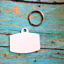 Load image into Gallery viewer, 2-Sided Rounded Rectangle Shape Ped ID Tag Sublimation/Laserable Blanks with Ring
