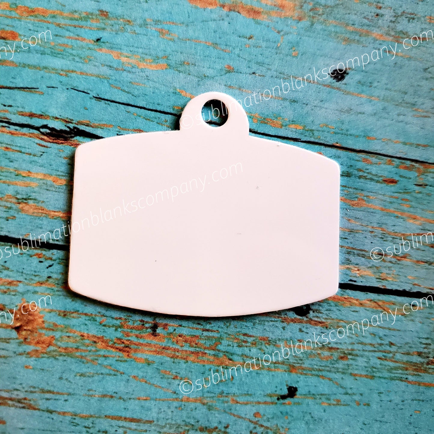 2-Sided Rounded Rectangle Shape Ped ID Tag Sublimation/Laserable Blanks with Ring