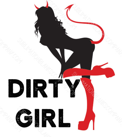 Naughty Dirty Girl .svg digital download artwork .png