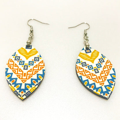 Pair of Teardrop Shape MDF Earrings with Hanging Hardware (set of 2).  Laserable!