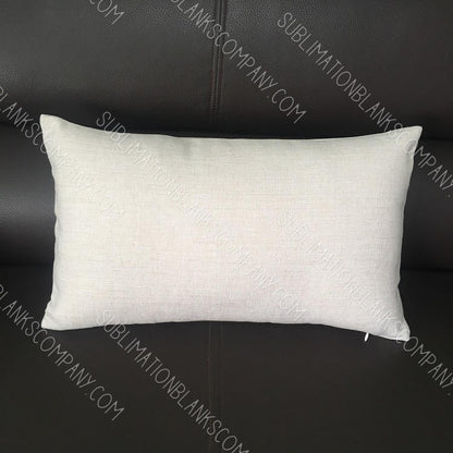 Rectangle and Lumbar White or Natural Linen Burlap Pillow Cover Sublim –  Sublimation Blanks Company