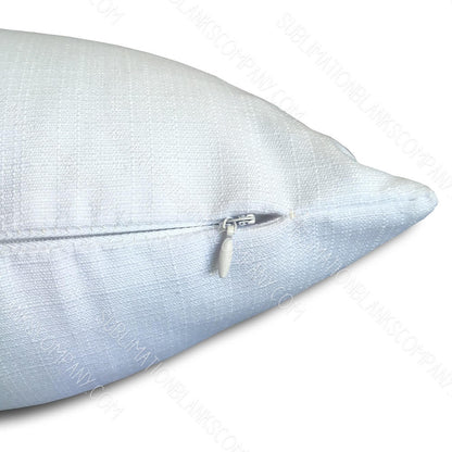 Rectangle and Lumbar White or Natural Linen Burlap Pillow Cover Sublimation Blank. 2-sided.