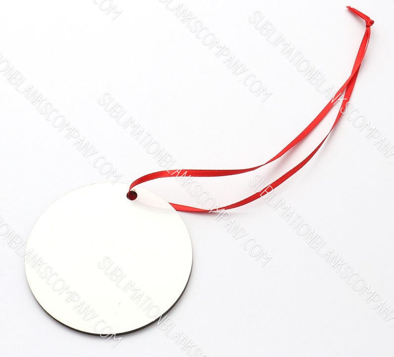 3" Round MDF 2-sided Christmas Holiday Ornament Sublimation Blank. Also laserable!