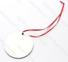 Load image into Gallery viewer, 3&quot; Round MDF 2-sided Christmas Holiday Ornament Sublimation Blank. Also laserable!

