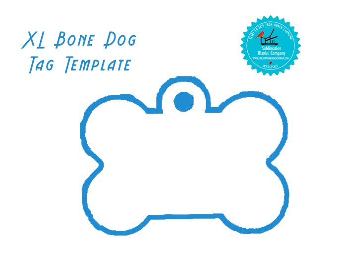2-sided Dog Bone Shape Dog Pet ID Tag Aluminum Metal Sublimation/Laserable Blank with Hanging Ring