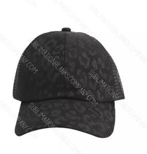 Load image into Gallery viewer, Structured Distressed Ponytail Criss Cross Back Baseball Trucker Hat Cap
