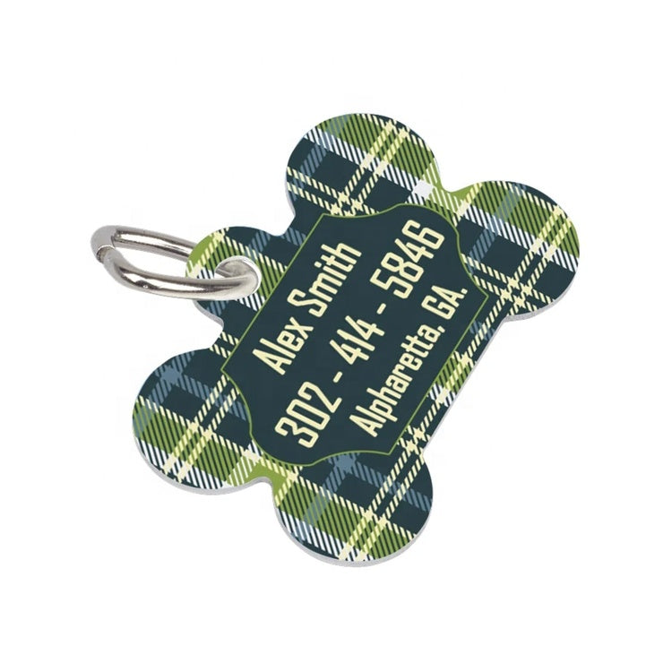 20 Bone Shaped Sublimation Blank Dog Tag. Double Sided! Aluminum with Chain!