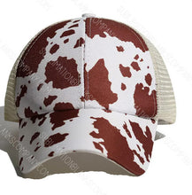 Load image into Gallery viewer, Structured Distressed Ponytail Criss Cross Back Baseball Trucker Hat Cap
