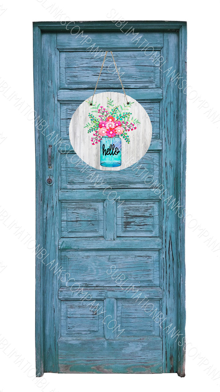 Blank Blue Door Hanger Mock Up .svg digital download artwork