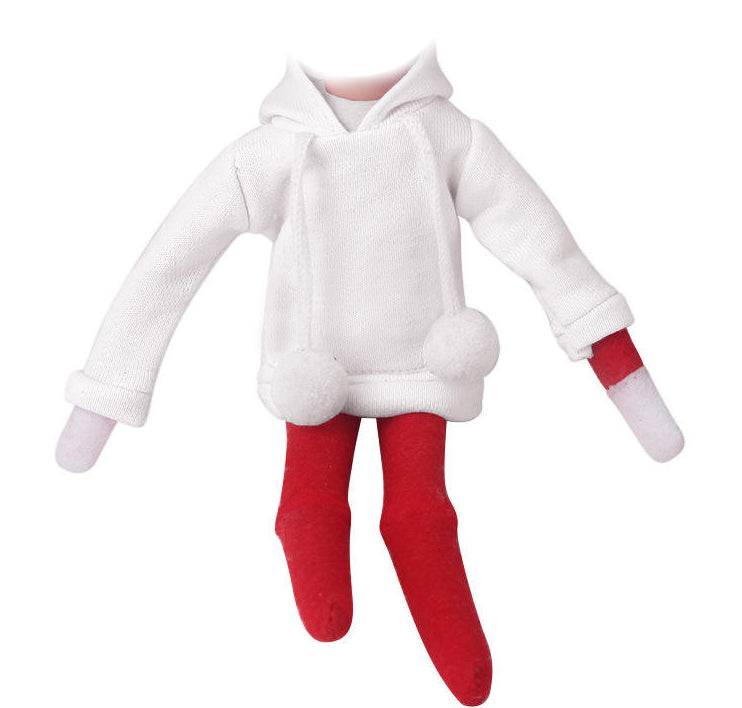 Doll Elf Hoodie Sweatshirt Sublimation Blank Polyester Shirt + Eyeglasses!