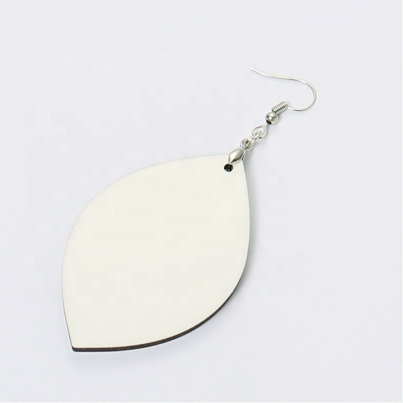 Pair of Leaf Shape 2-Sided MDF Sublimation Earrings with Hanging Hardw – Sublimation  Blanks Company