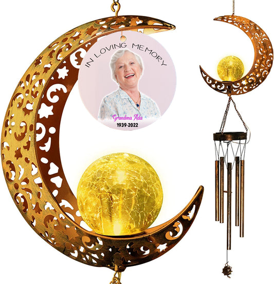 Solar Moon Sublimation Blank Wind Chimes. Also laserable!