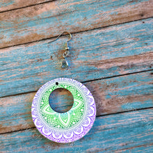 Load image into Gallery viewer, Round Earrings Sublimation Blank (2 pcs) + Hanging Hardware. Laserable!
