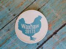 Load image into Gallery viewer, Circle White Faux Leather Hat Patch Sublimation Blank! 2.5&quot; Round! PU Leather. Laserable!
